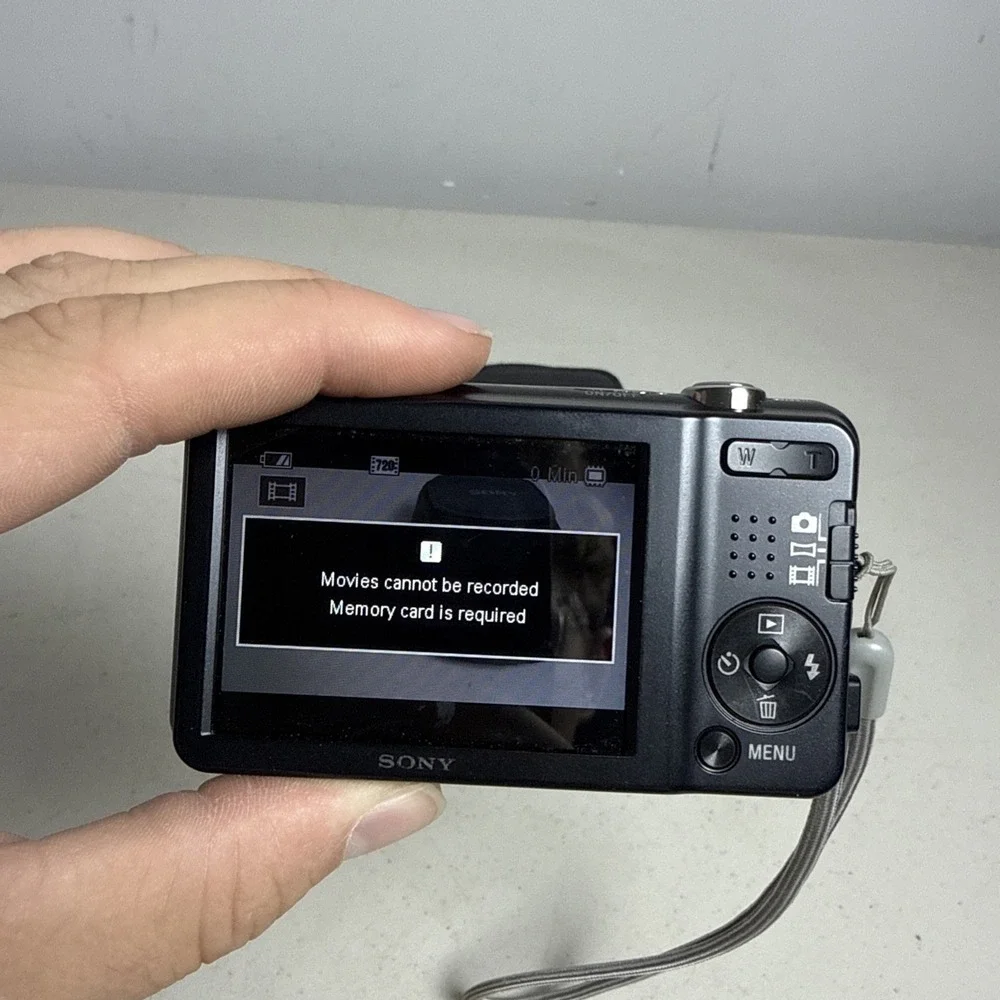 Sony Cyber-shot DSC-W710 Silver Digital Camera 16.1MP 5x Zoom w/ Battery & Bag